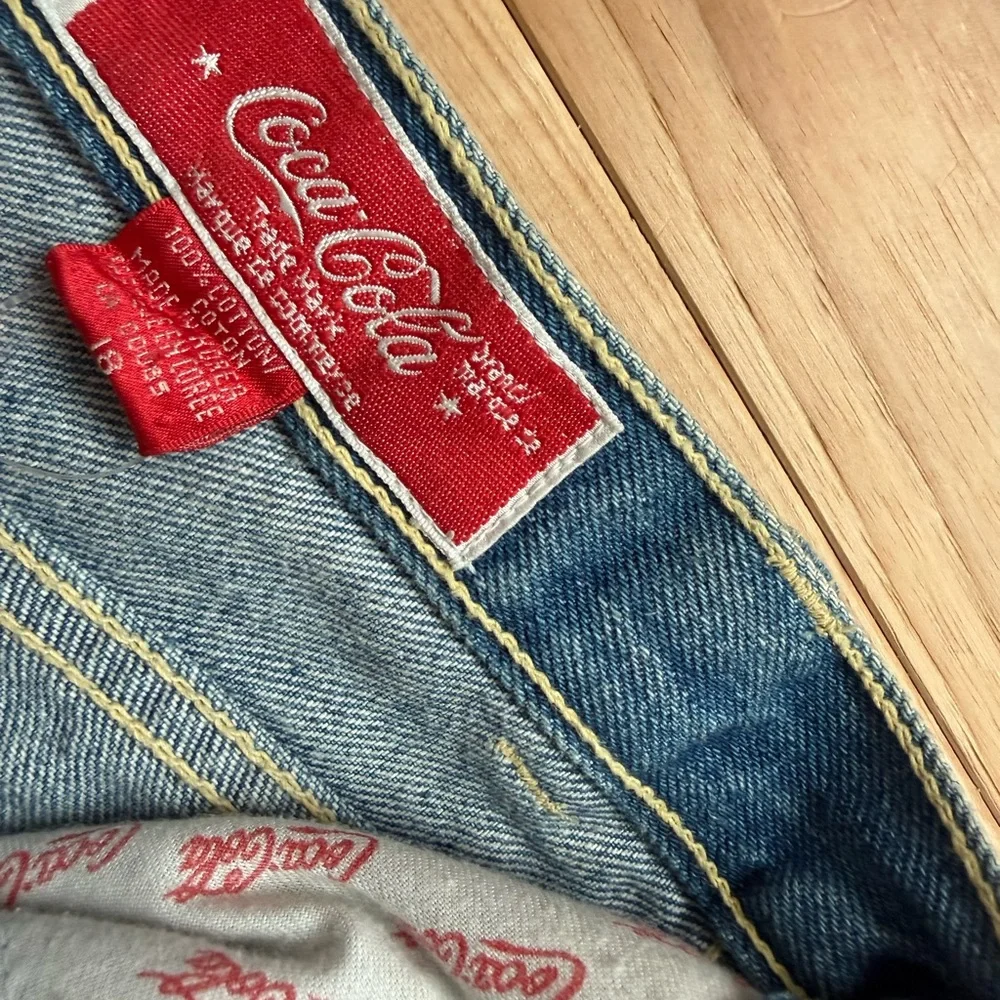 RARE Vintage Coca Cola Mom Jeans 100% Cotton NWT - Picture 4 of 6